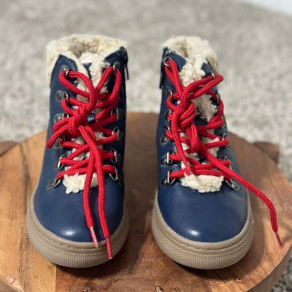 Mini Boden Cozy leather lace up boots - Picture 3 of 11